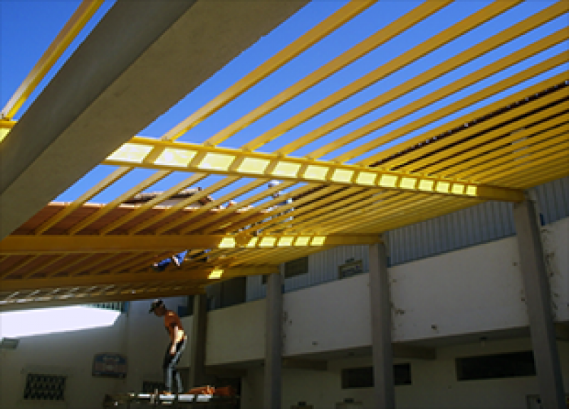 Estrutura Metálica para Telhado de Varanda Santa Bárbara - Estrutura Metálica Telhado Embutido